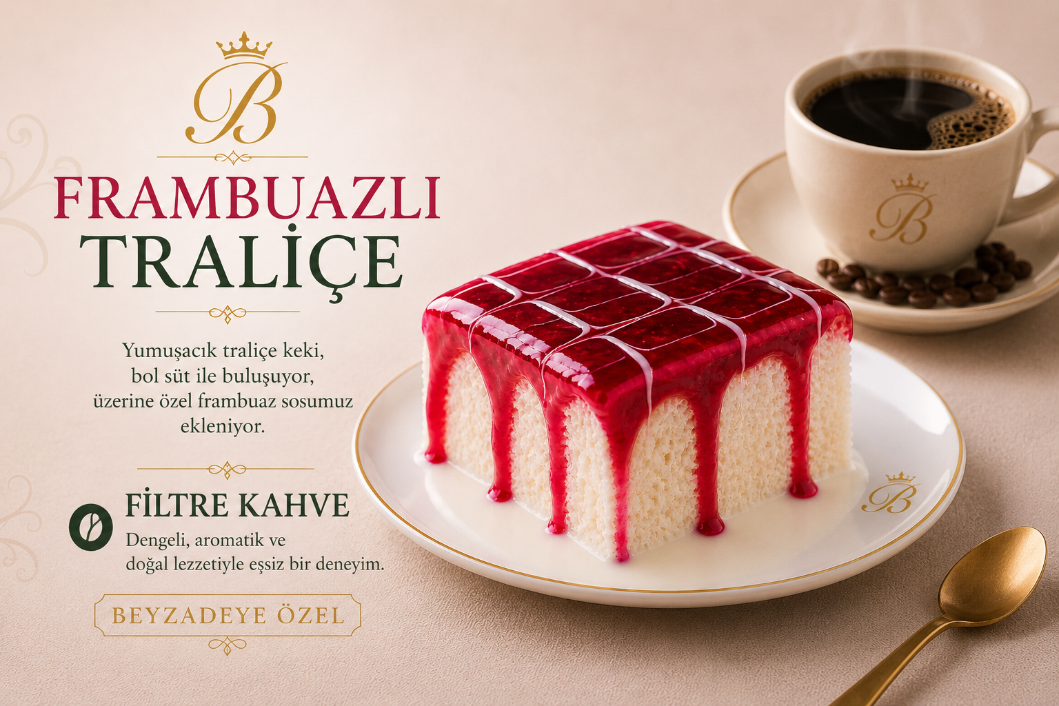 FRAMBUAZLI TRALİÇE & FİLTRE KAHVE